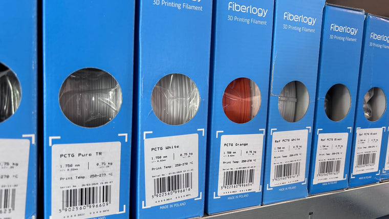 PCTG filament spools in several colours