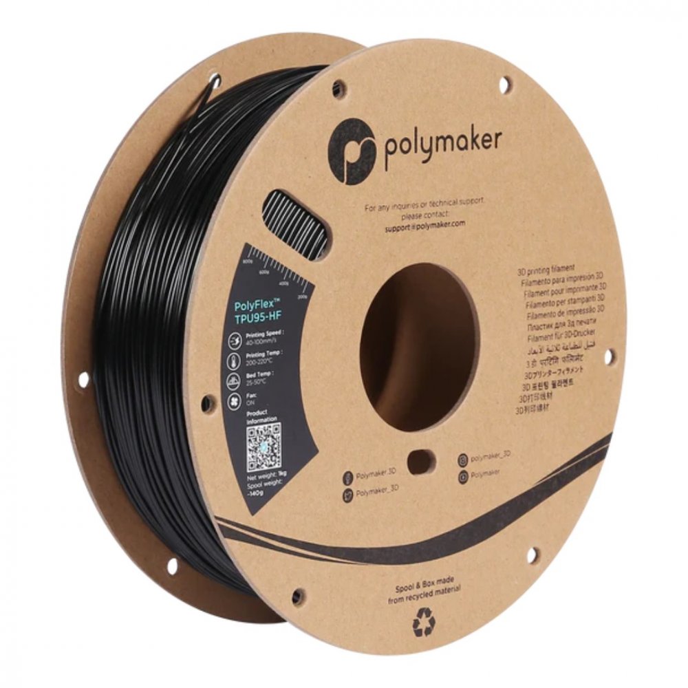 Filament Polymaker PolyFlex™ TPU95-HF Black 1 kg