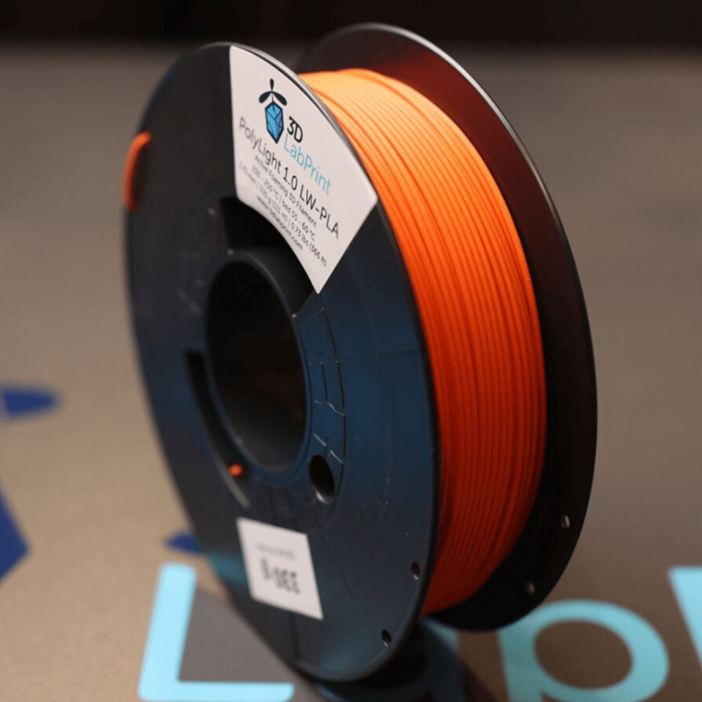 Filament 3DLabPrint PolyLight 1.0 LW PLA Orange 0.33 kg
