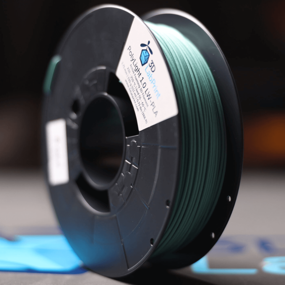 Filament 3DLabPrint PolyLight 1.0 LW PLA Green 0.33 kg