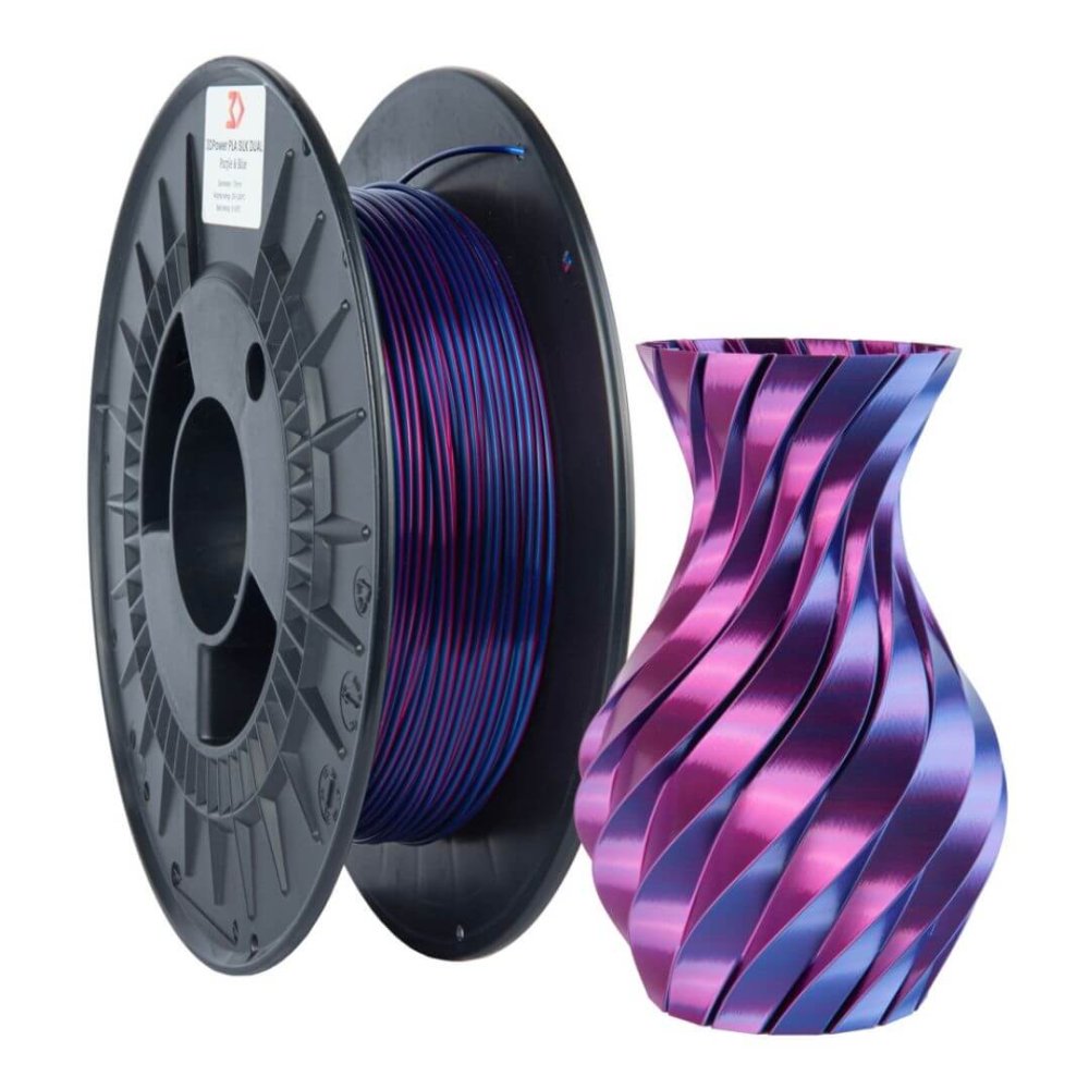 3DPower PLA SILK Dual Color Purple Blue 0.3 kg