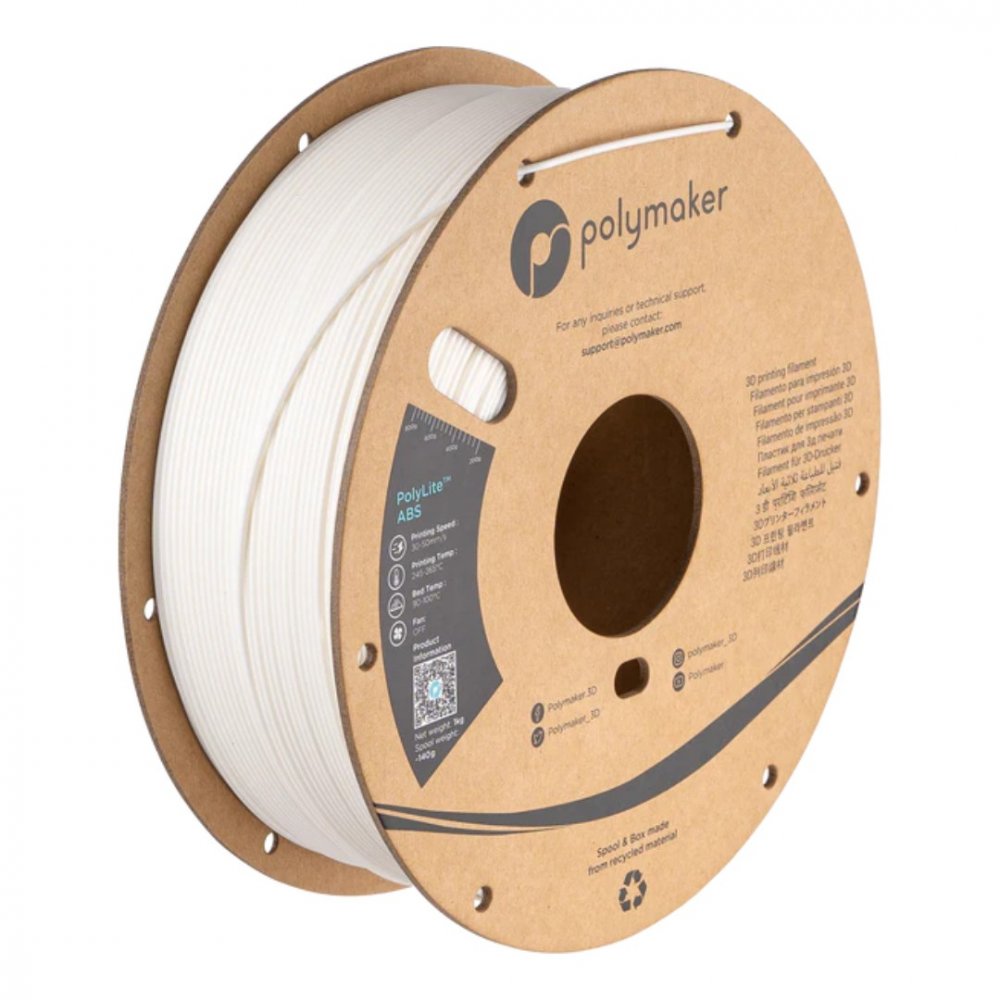 Filament Polymaker PolyLite™ ABS White 1 kg