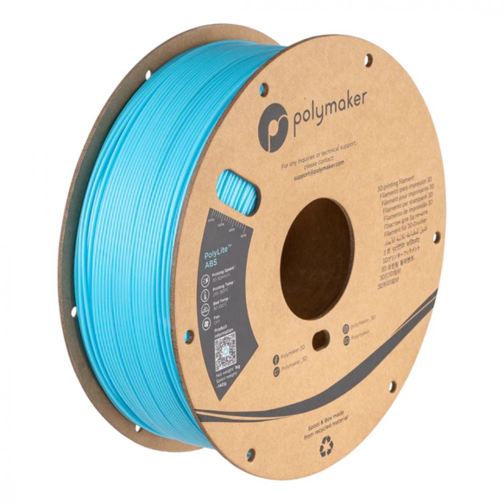 Filament Polymaker PolyLite™ ABS Light Blue 1 kg