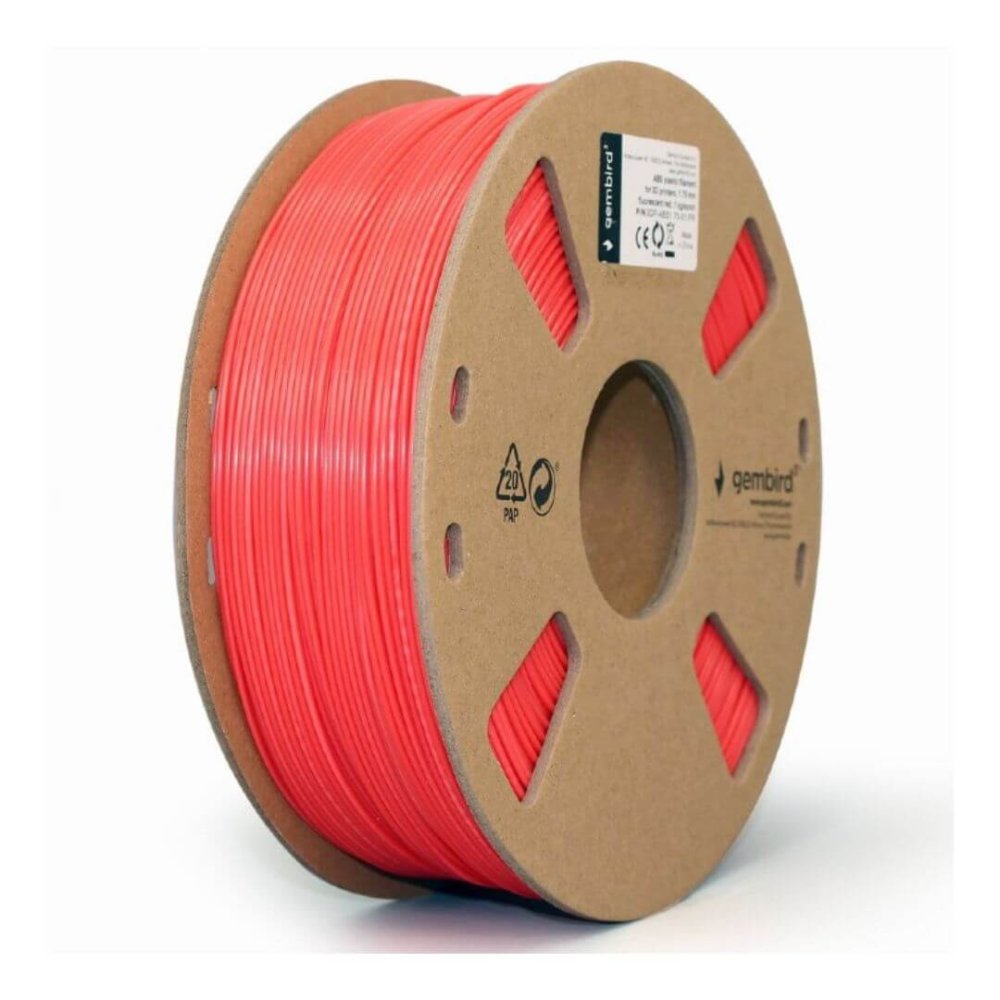 Filament Gembird ABS Fluorescent Red 1 kg