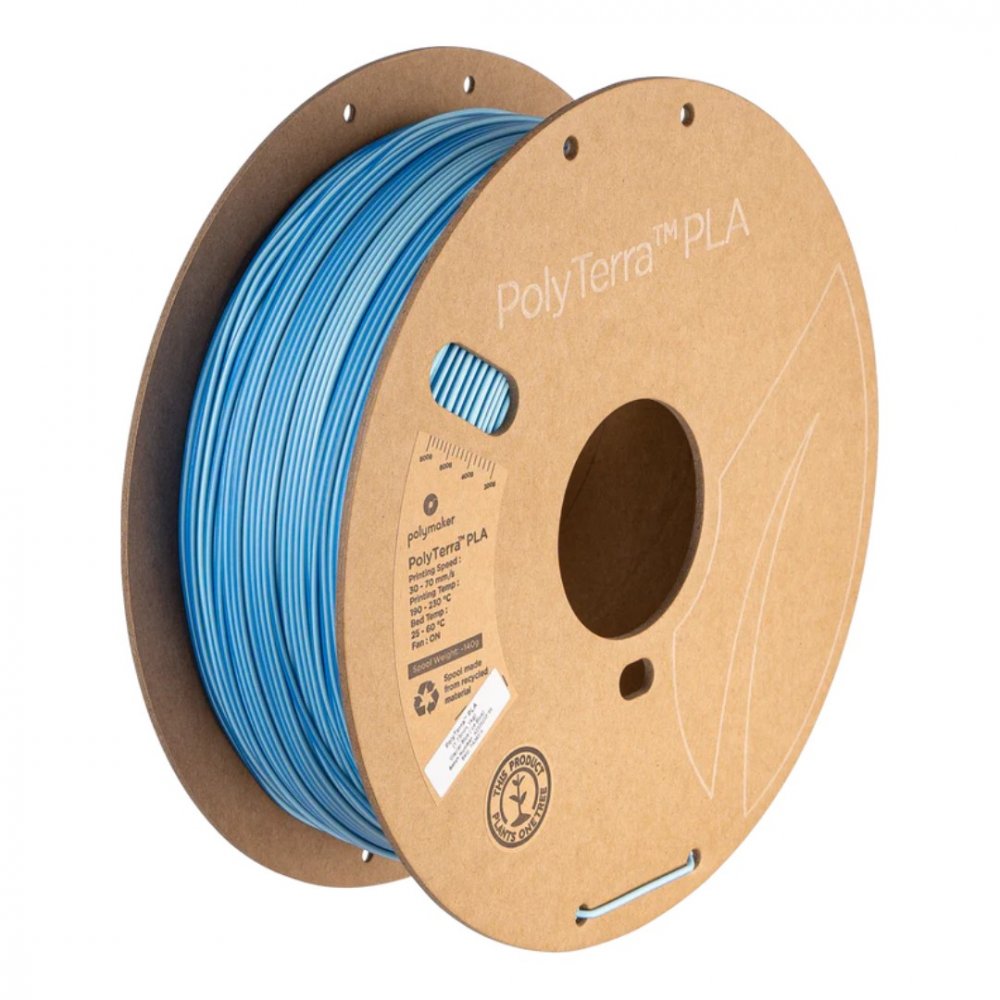 Filament Polymaker PolyTerra™ Dual PLA Glacier Blue Ice Blue 1 kg