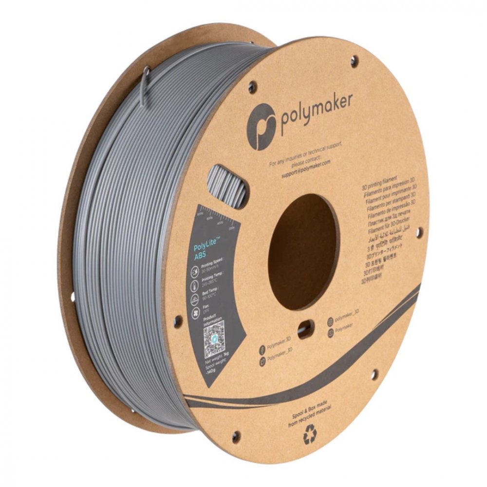 Filament Polymaker PolyLite™ ABS Grey 1 kg