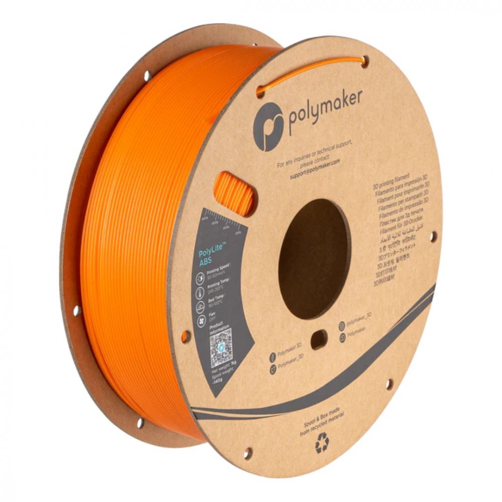 Filament Polymaker PolyLite™ ABS Orange 1 kg