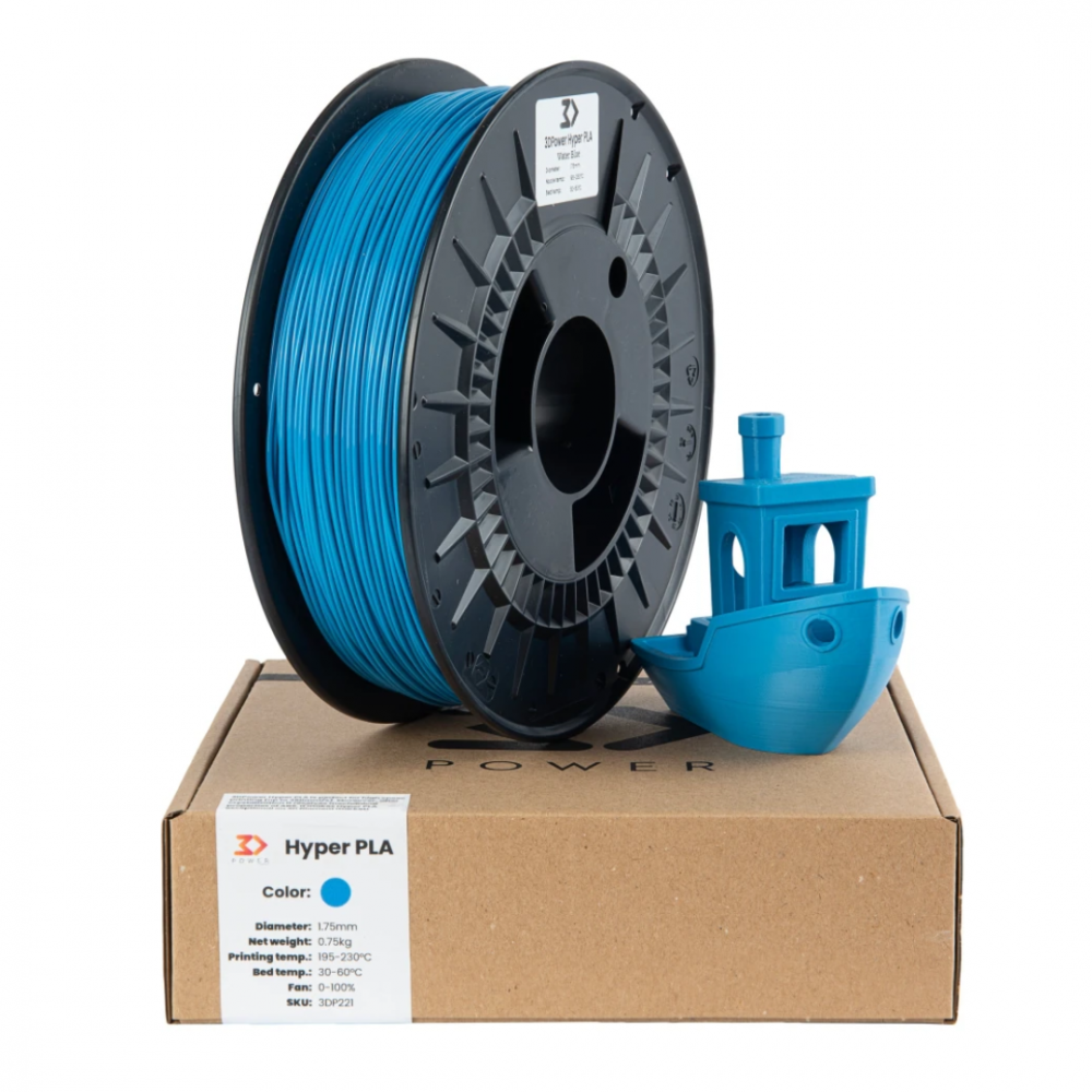 Filament 3DPower Hyper Speed PLA Blue 0.75 kg