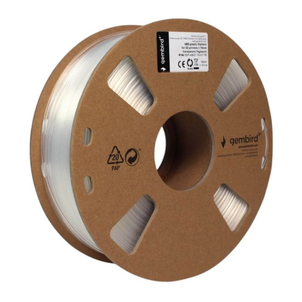 Filament Gembird ABS Transparent 1 kg