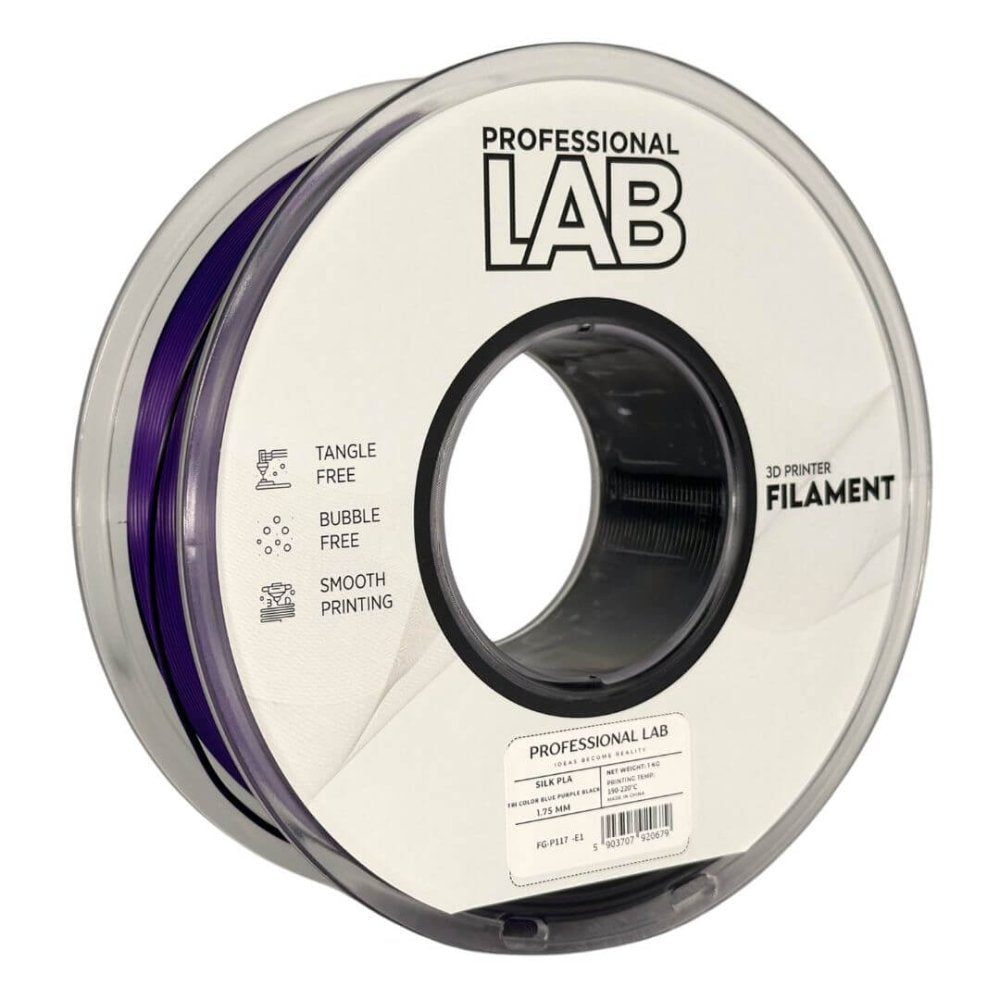 Filament Professional Lab PLA Silk Tri Color Blue 1 kg