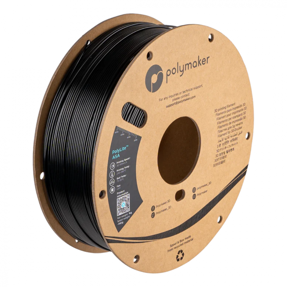 Filament Polymaker PolyLite™ ASA Black 1 kg