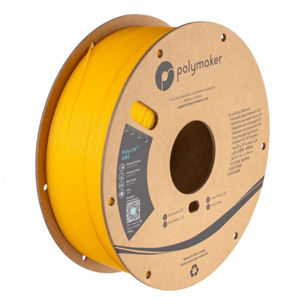 Filament Polymaker PolyLite™ ABS Yellow 1 kg