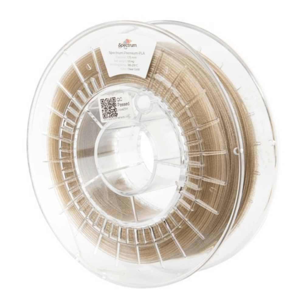 Filament Spectrum PLA Glitter Clear Gold 0.5 kg