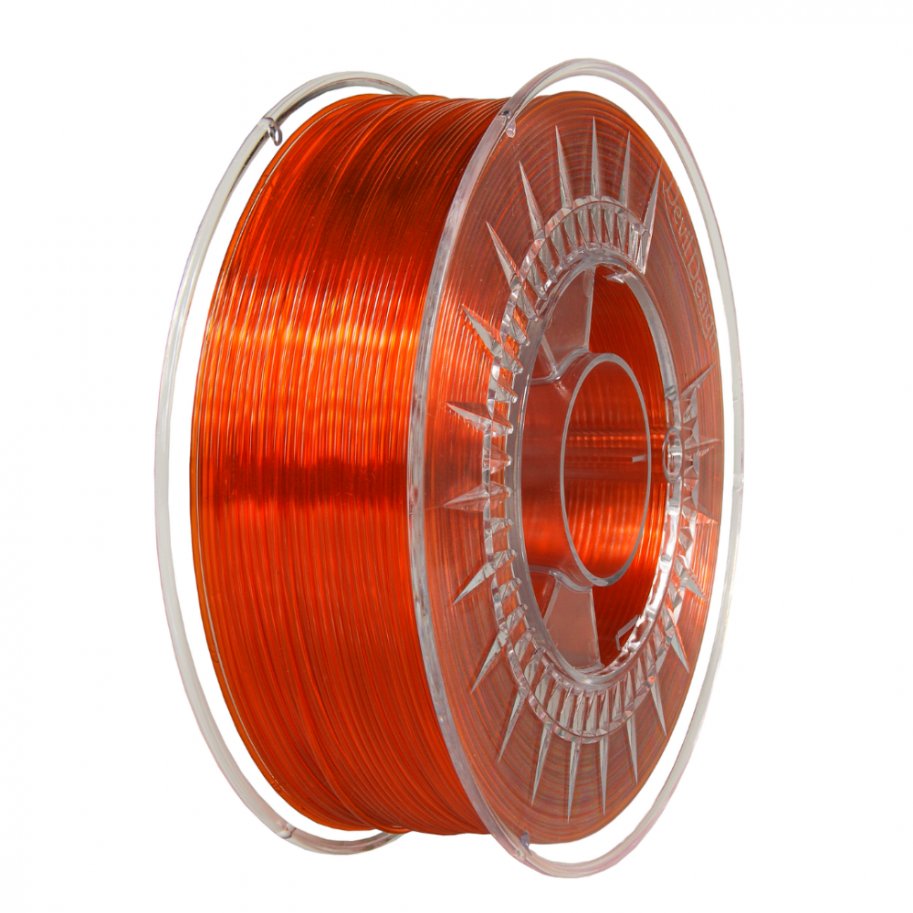 Filament Devil Design PETG New Bright Orange Transparent 1 kg