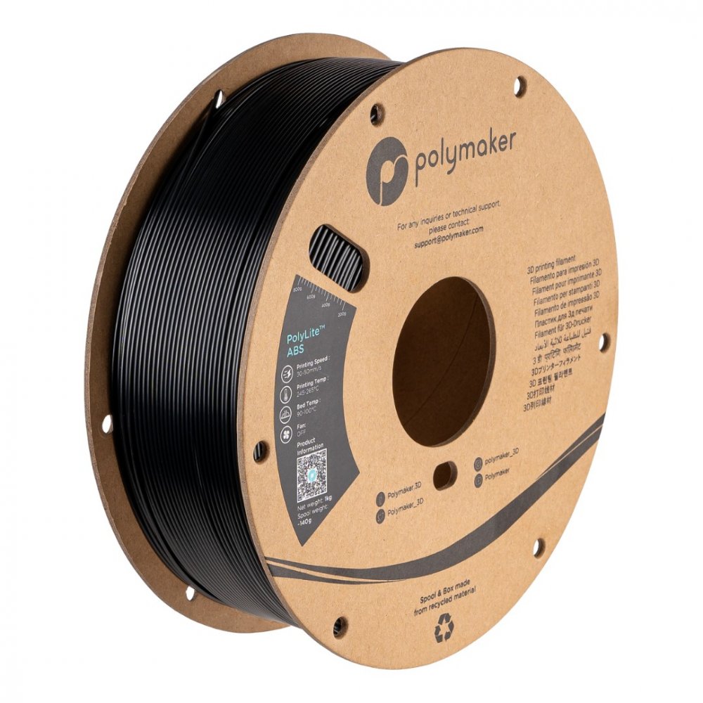 Filament Polymaker PolyLite™ ABS Black 1 kg